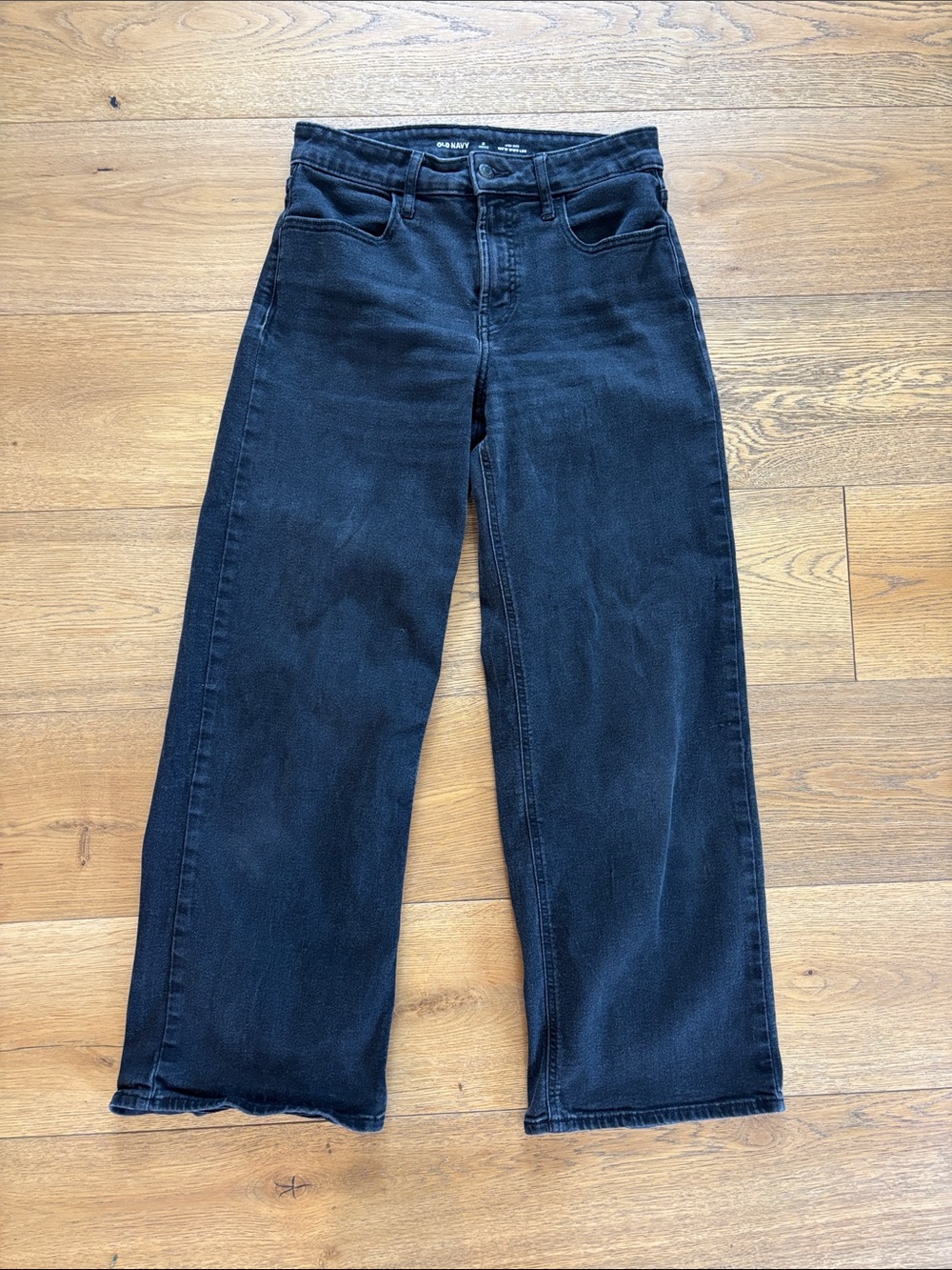 Old Navy Black High-Rise Wide Leg Jeans